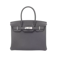 Hermes Birkin 35 Etain Grey Togo Leather Palladium HW Handbag