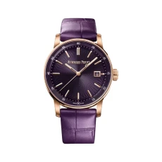 Audemars Piguet Code 11.59 – 77410OR.OO.A623CR.01 Rose Gold 38mm Purple Dial Ladies Watch