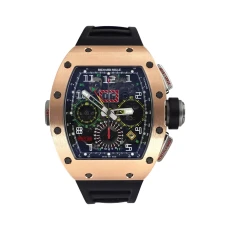 Richard Mille RM 11-02 GMT Rose Gold & Titanium 42.7mm Skeleton Dial Men’s Watch: